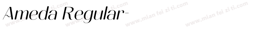 Ameda Regular字体转换